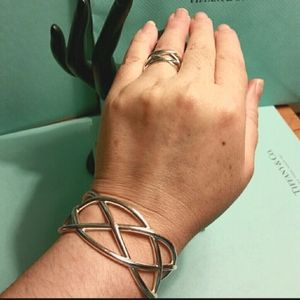 Sterling Silver Tiffany & Co. Retired Knot Cuff & Ring Set